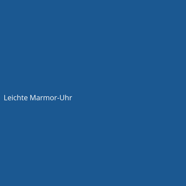 Leichte Marmor-Uhr