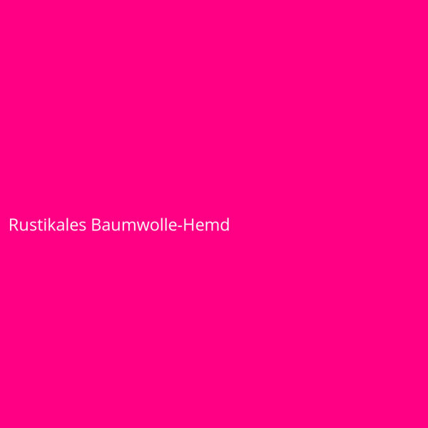 Rustikales Baumwolle-Hemd